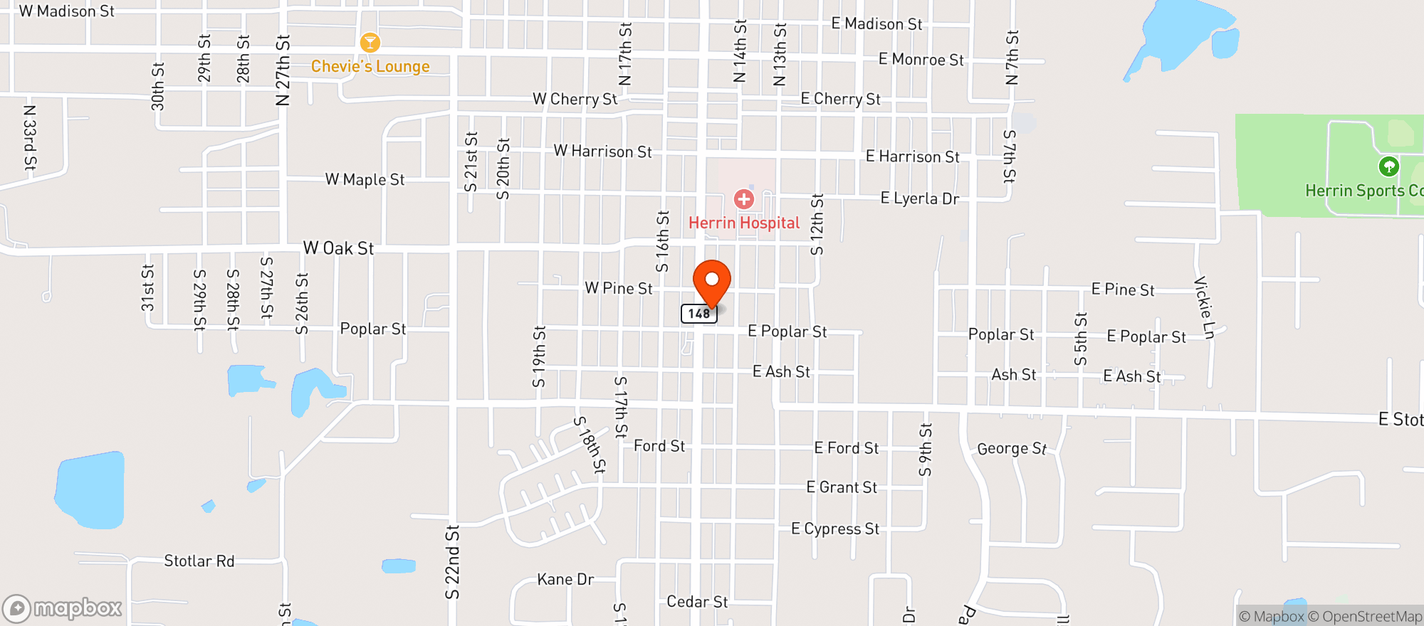 Map showing Huck S Convenience Store #239
