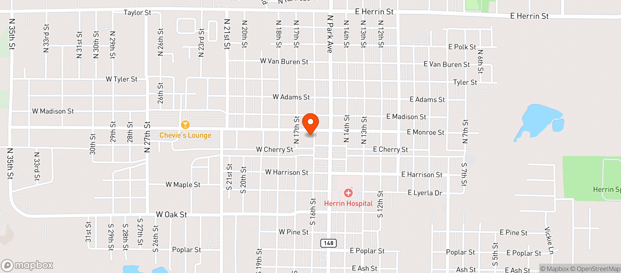Map showing Sanctuary Lounge