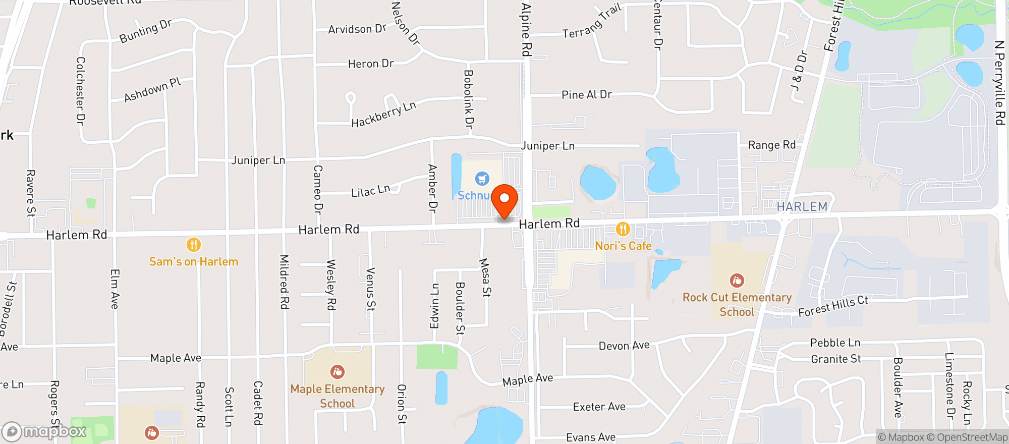 Map showing Schnucks