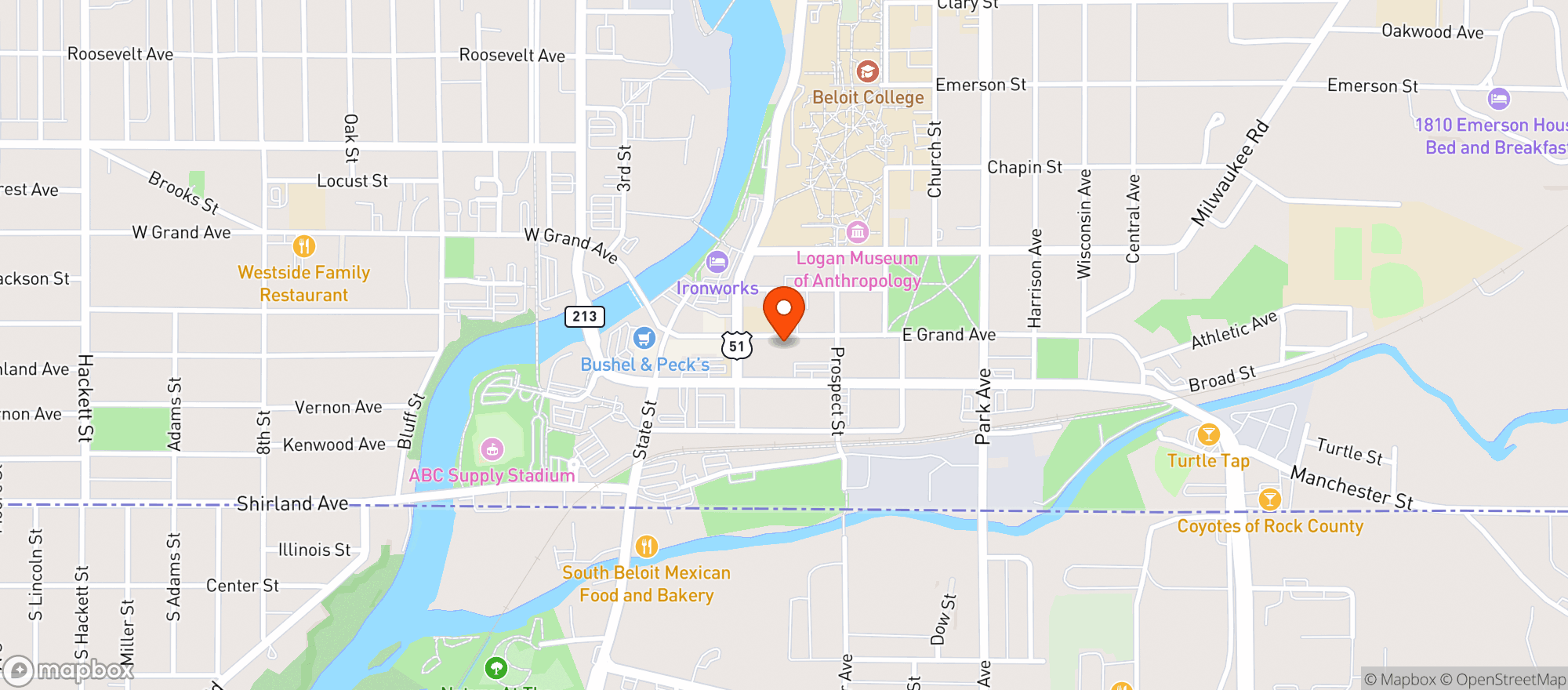 Map showing 5bar Llc
