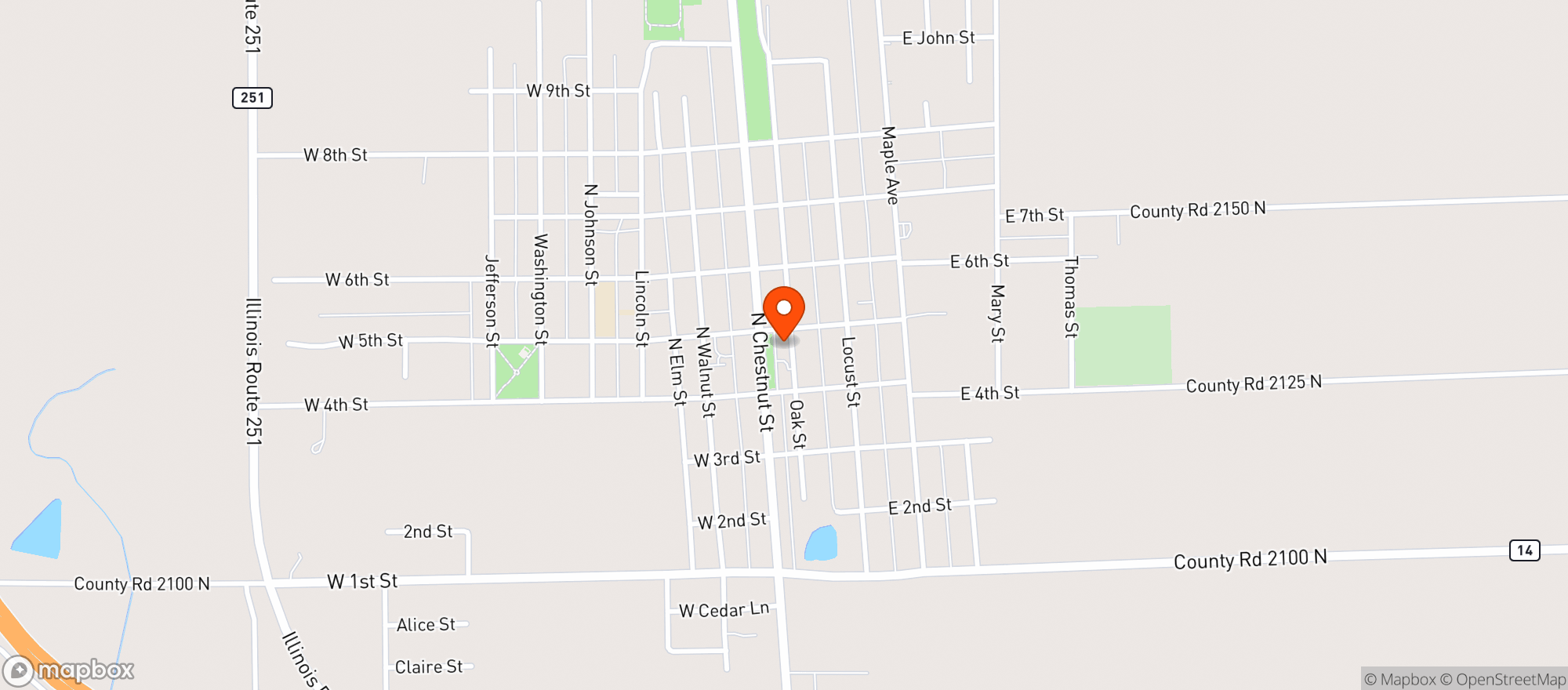 Map showing Caseys General Store #1326 - Minonk