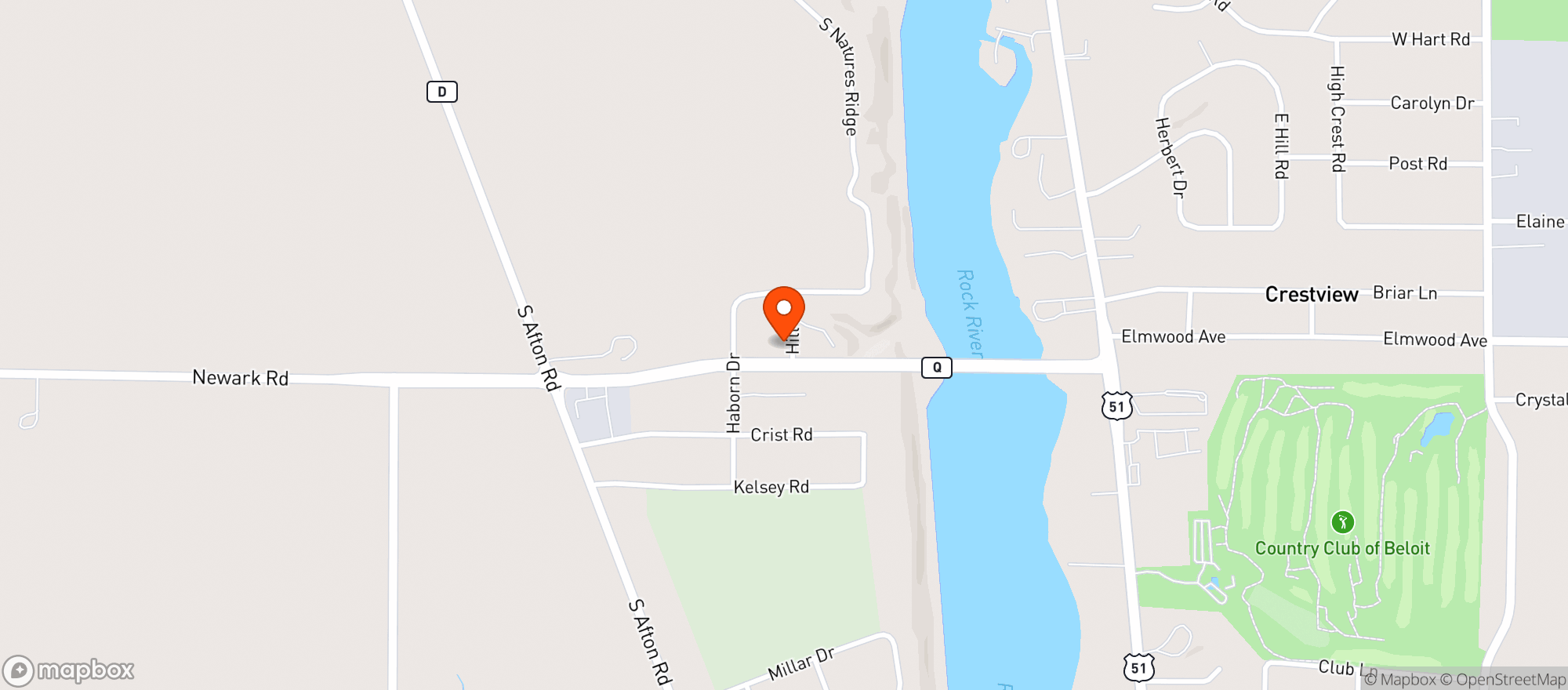 Map showing Hog Cabin