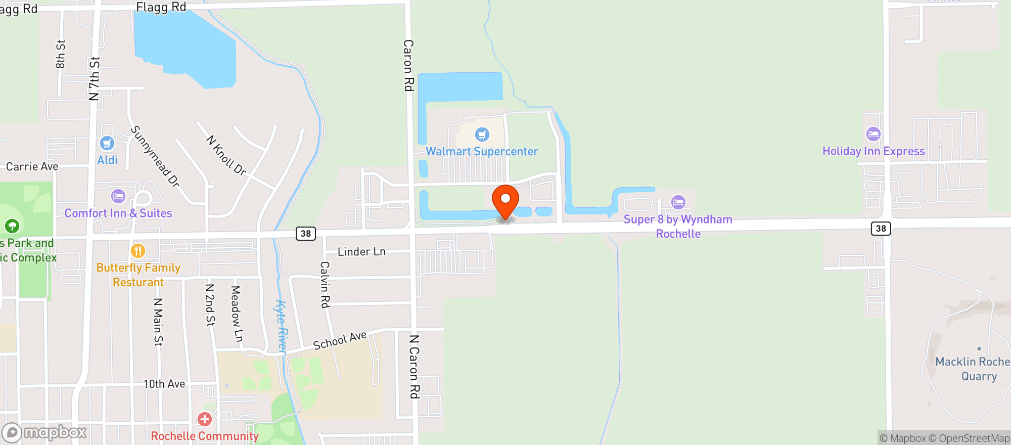 Map showing Walmart Supercenter #933