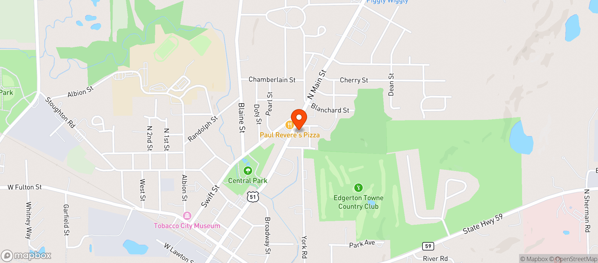 Map showing A2Z Mini Mart