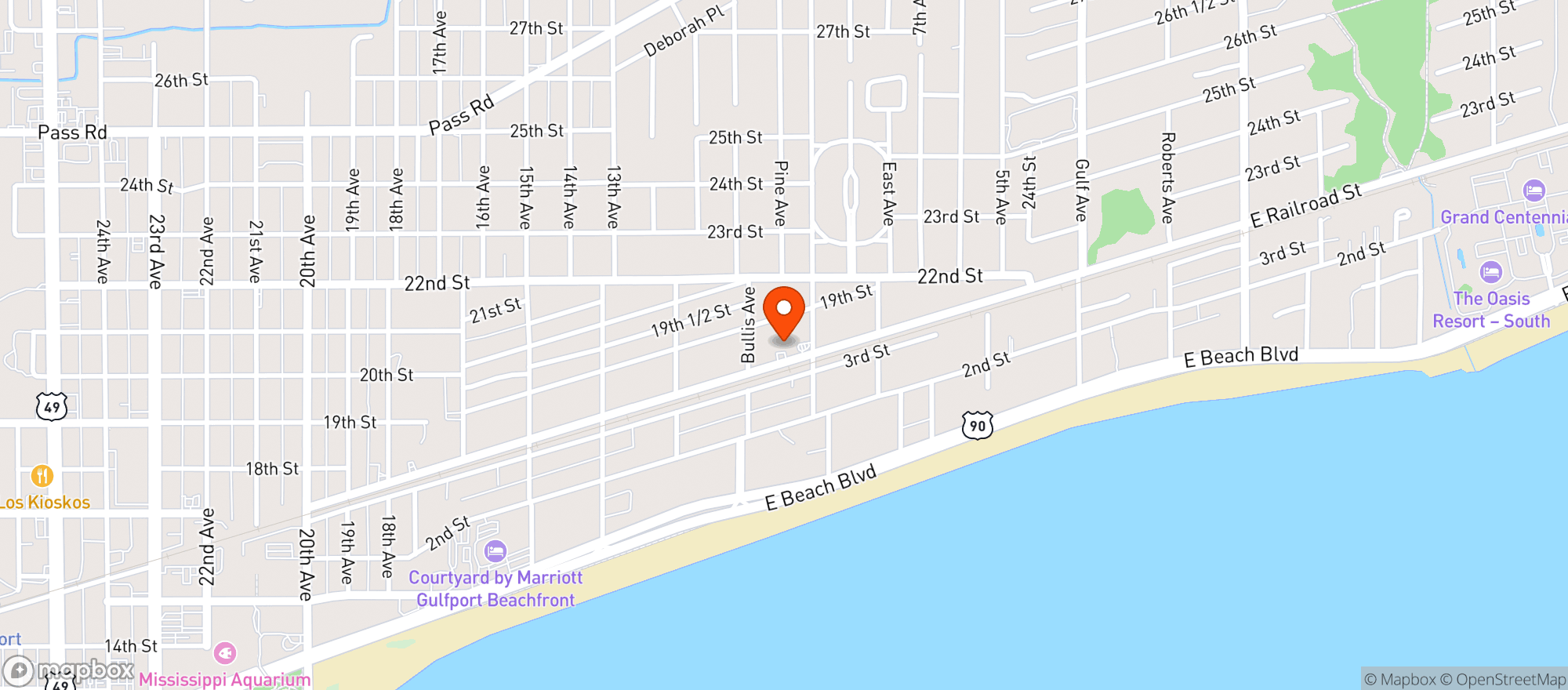 Map showing Annettes Tavern