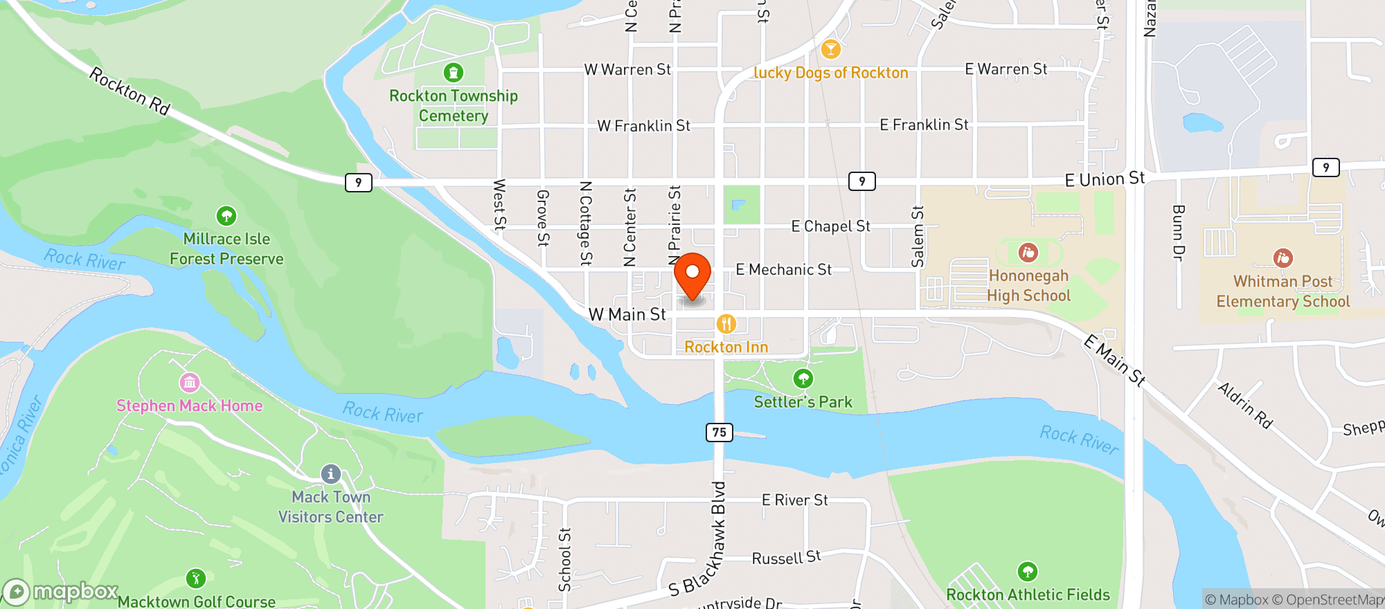 Map showing Rockton Food & Spirits