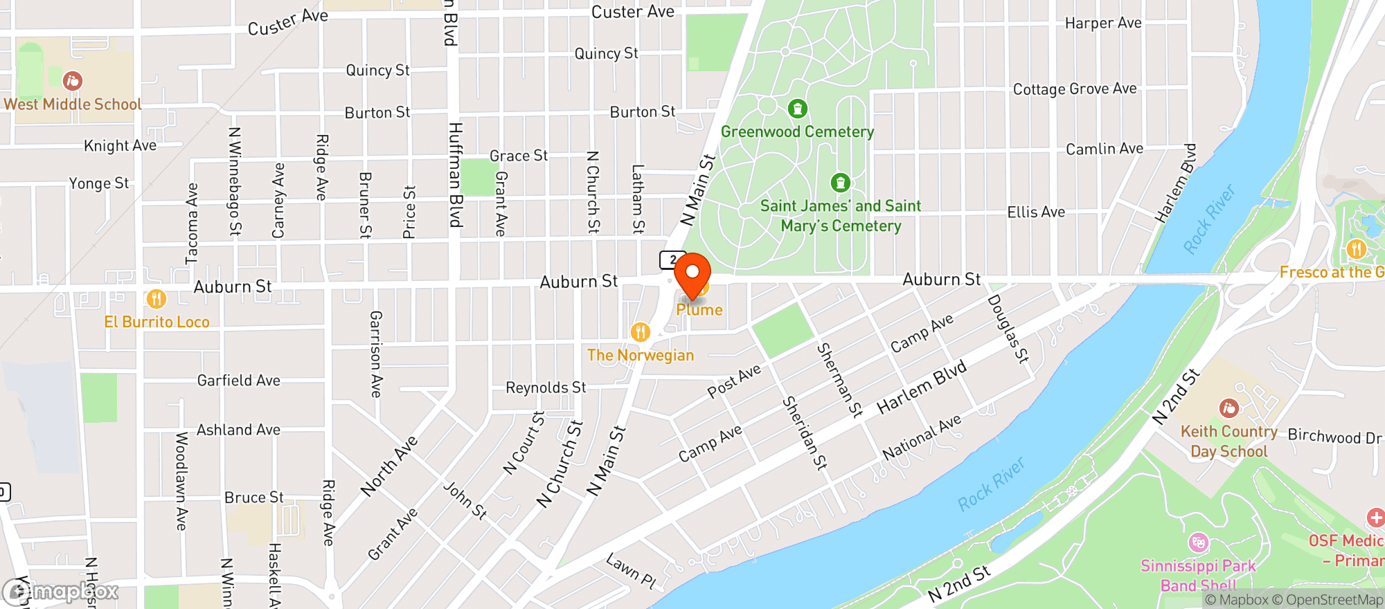 Map showing Northwest Food Mart