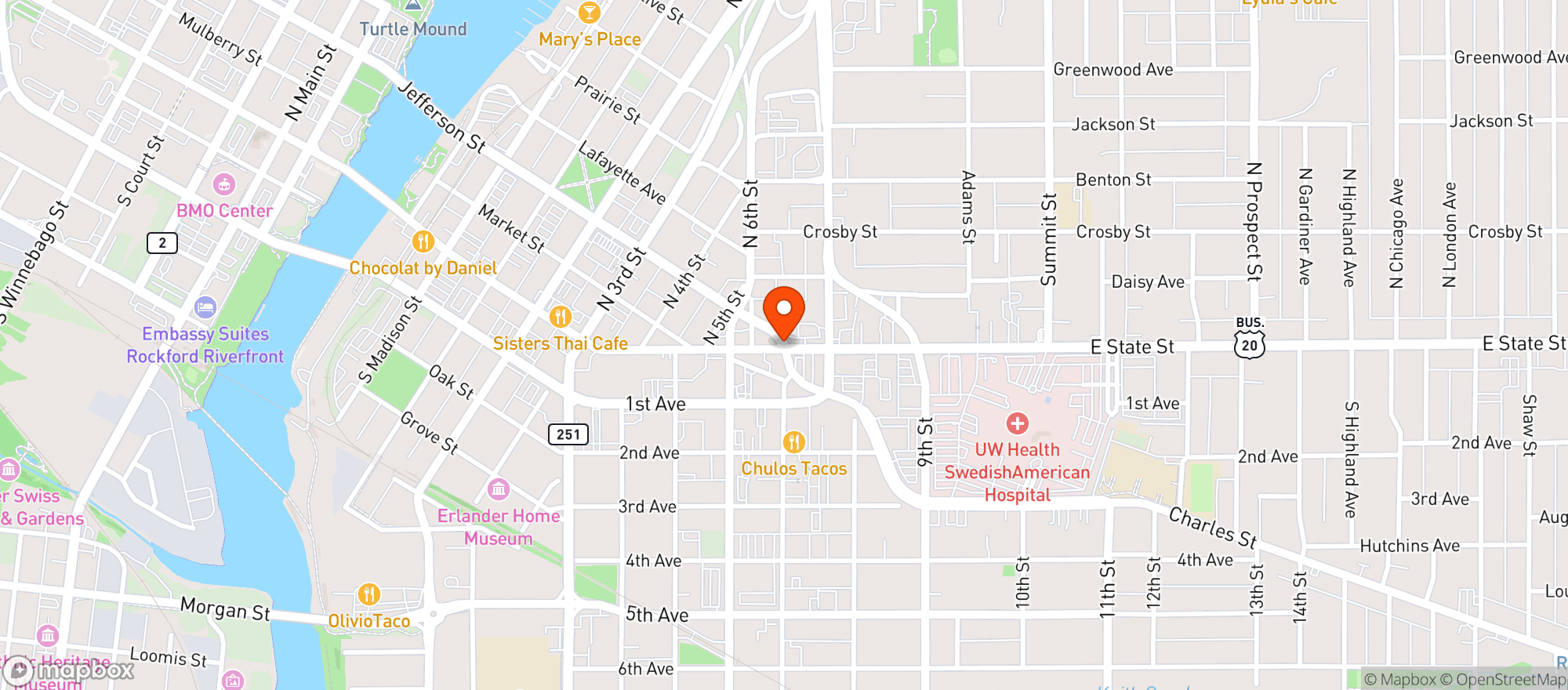 Map showing CIRCLE K #4700041