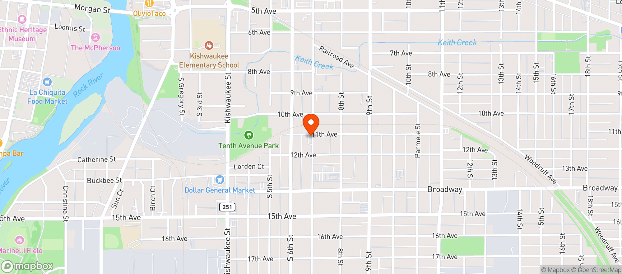 Map showing Win Liquors