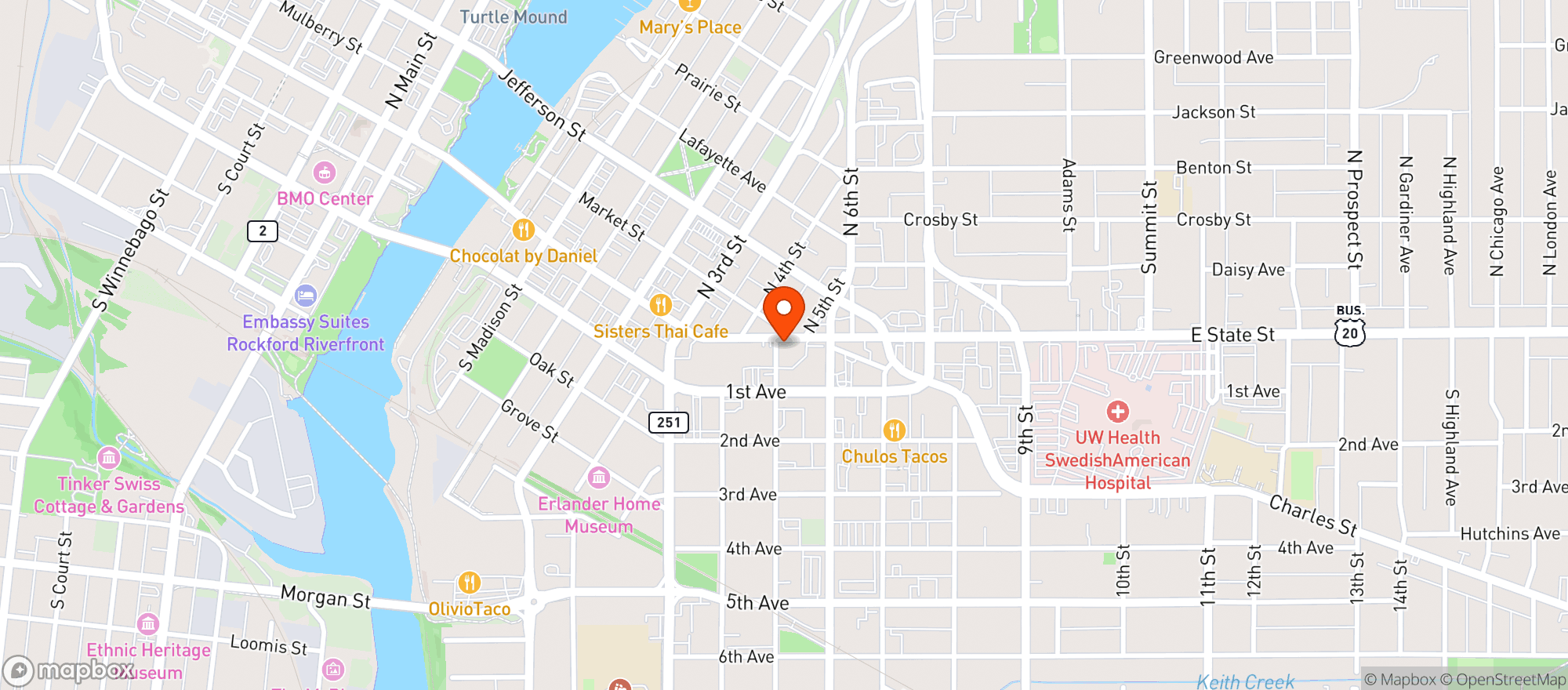 Map showing The Oasis Micro-pub