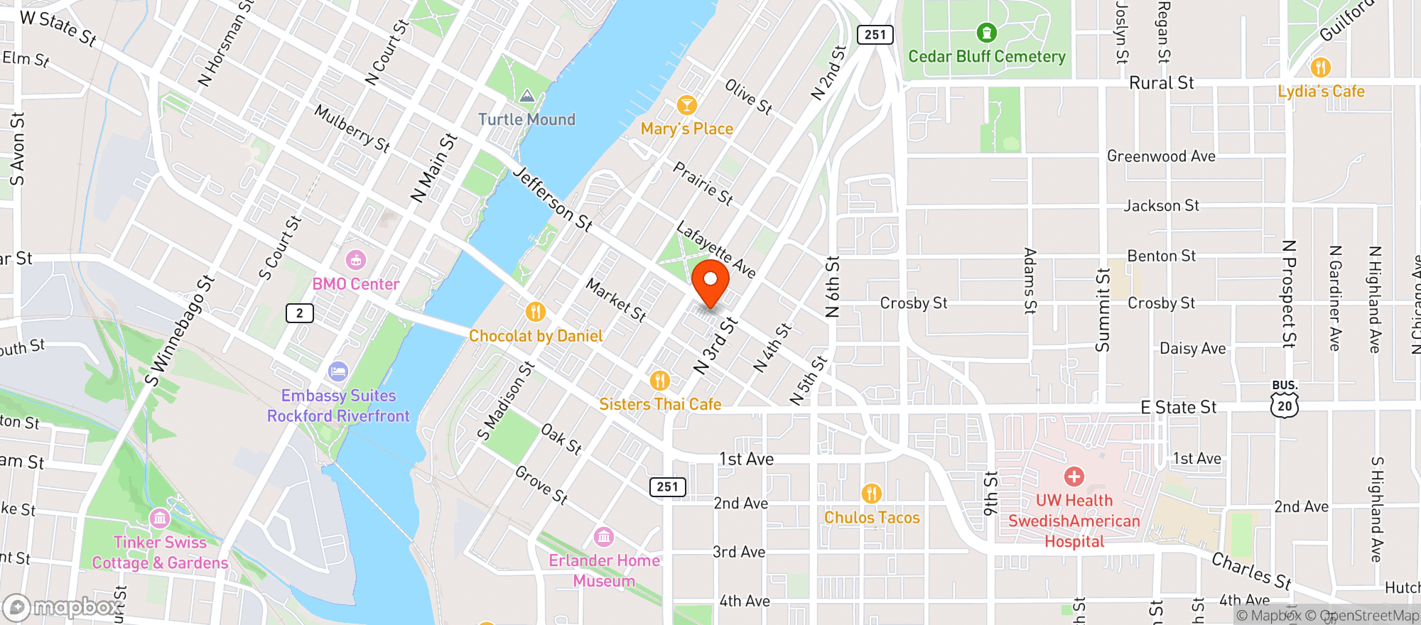 Map showing Jefferson Mobil #52