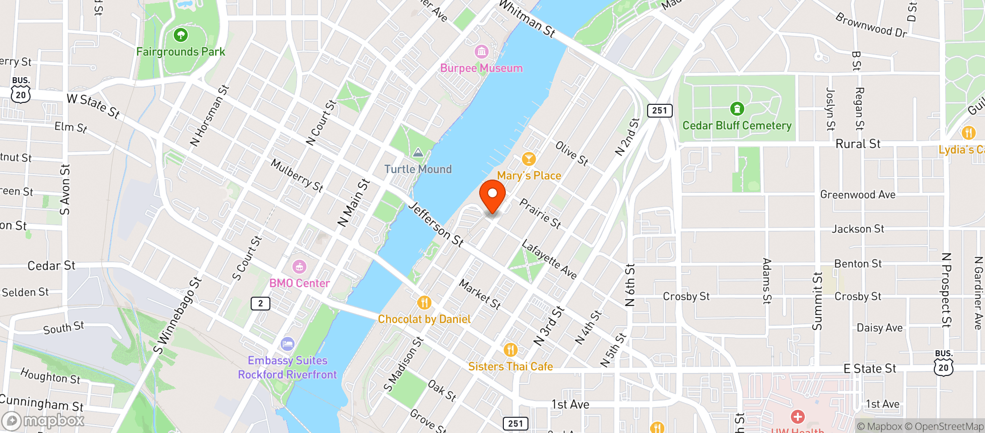 Map showing Riverview Ice House
