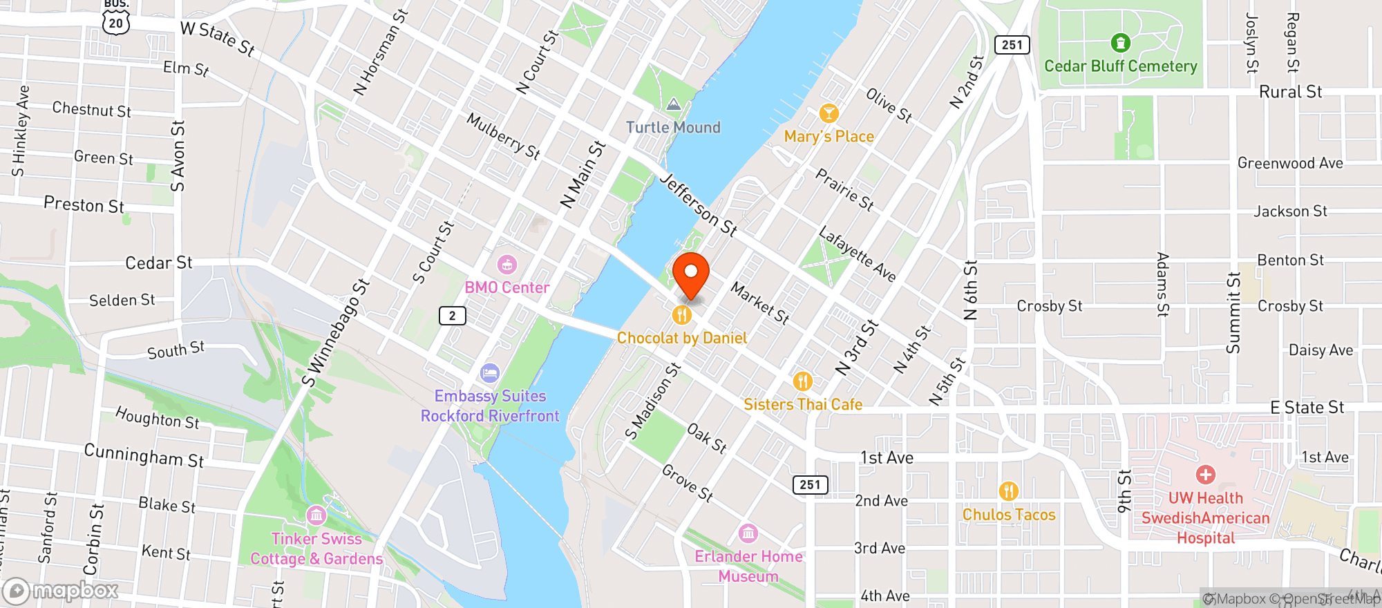Map showing Disco Chicken