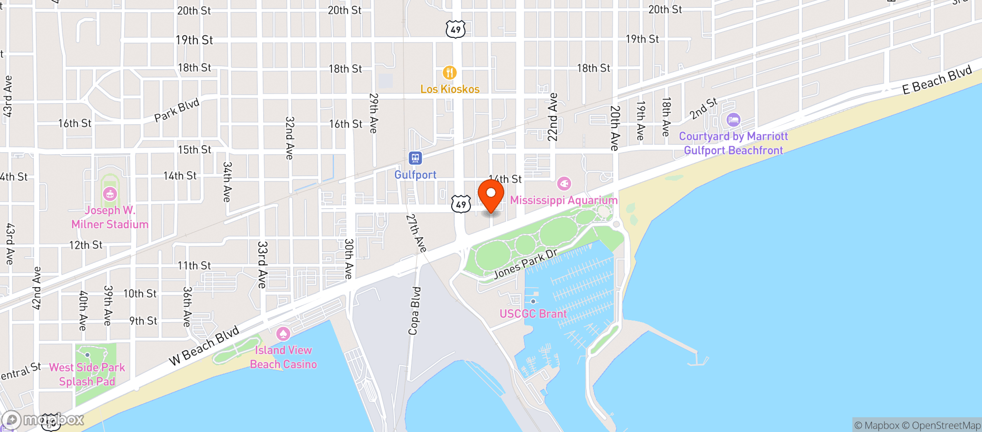 Map showing Patio 44