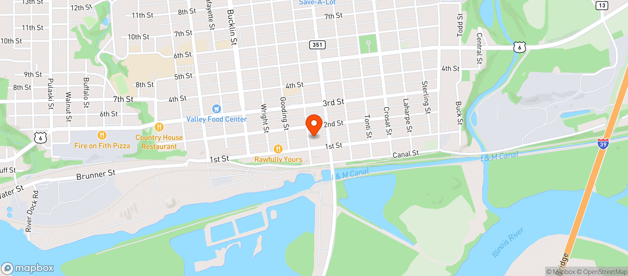 Map showing THE CAMDEN BAR & LOUNGE