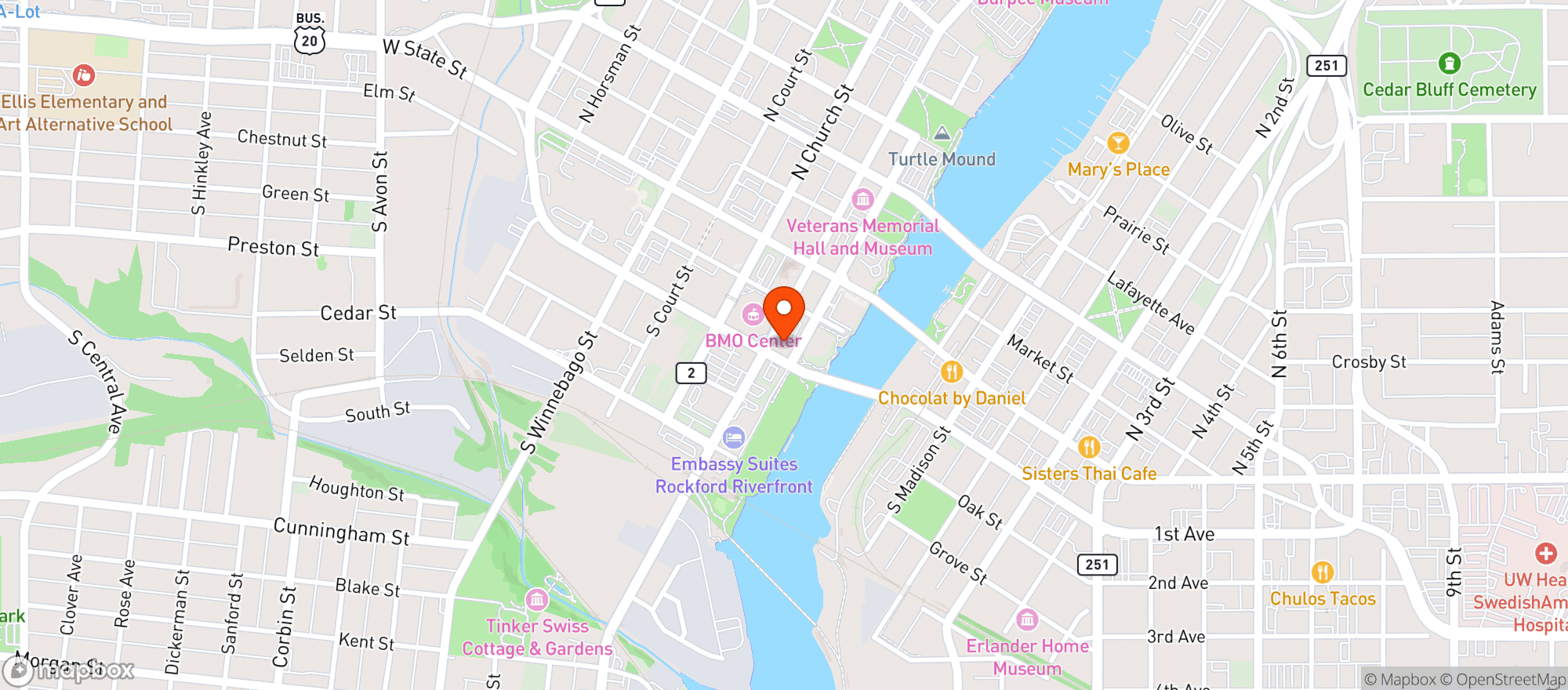 Map showing Minnihan’s