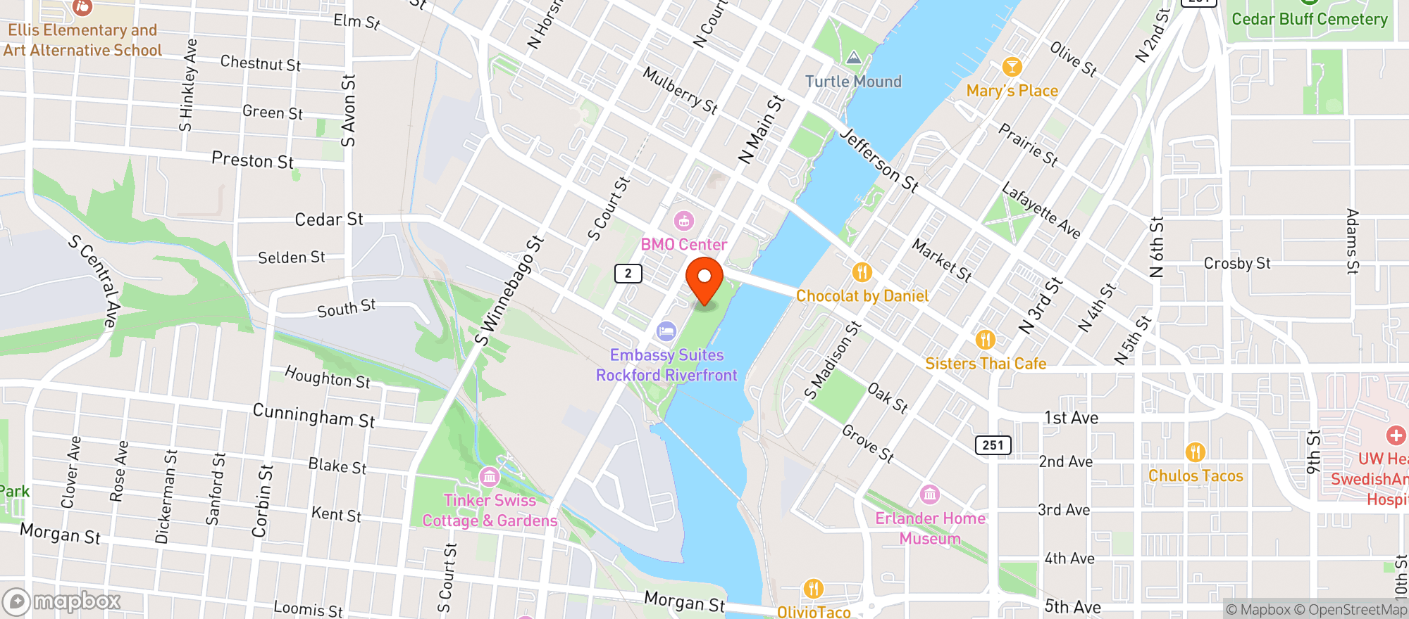 Map showing Davis Park