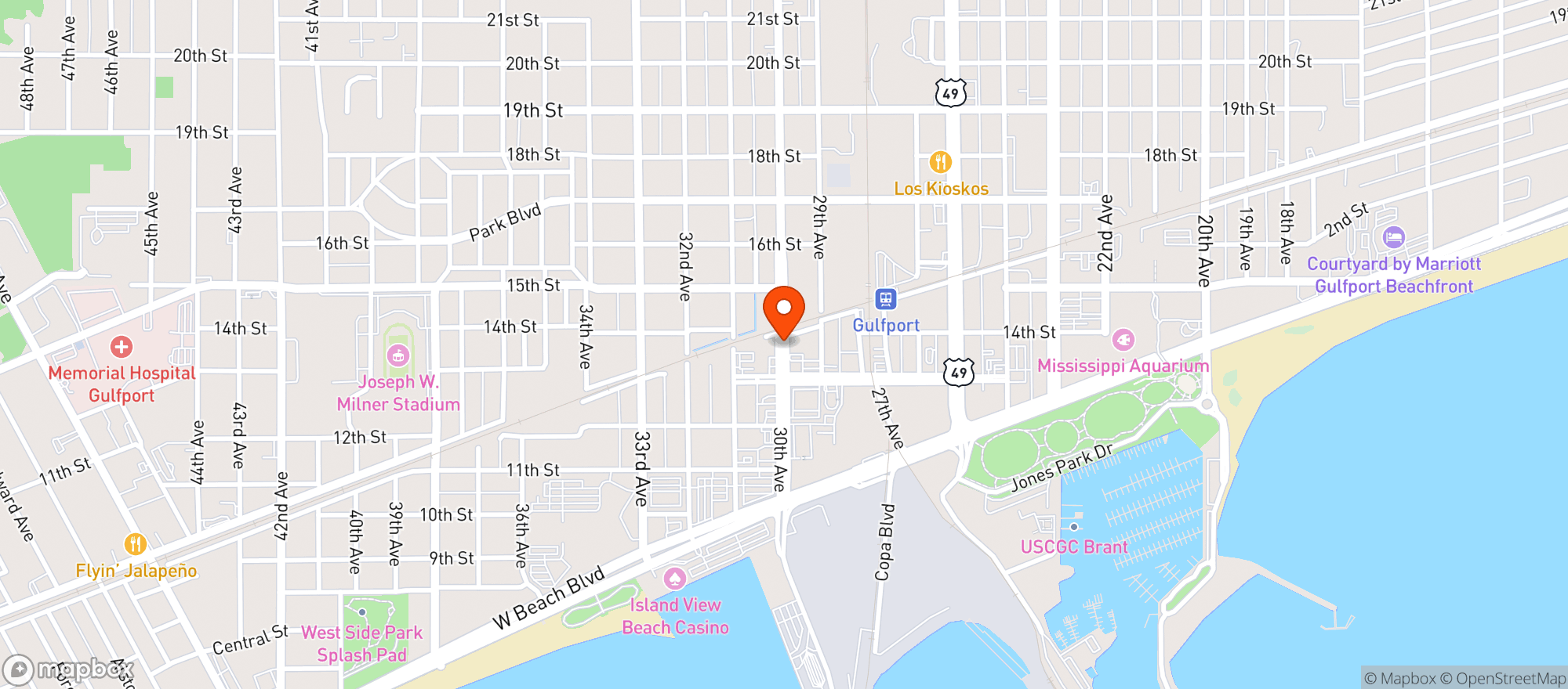 Map showing Sullys Restaurant