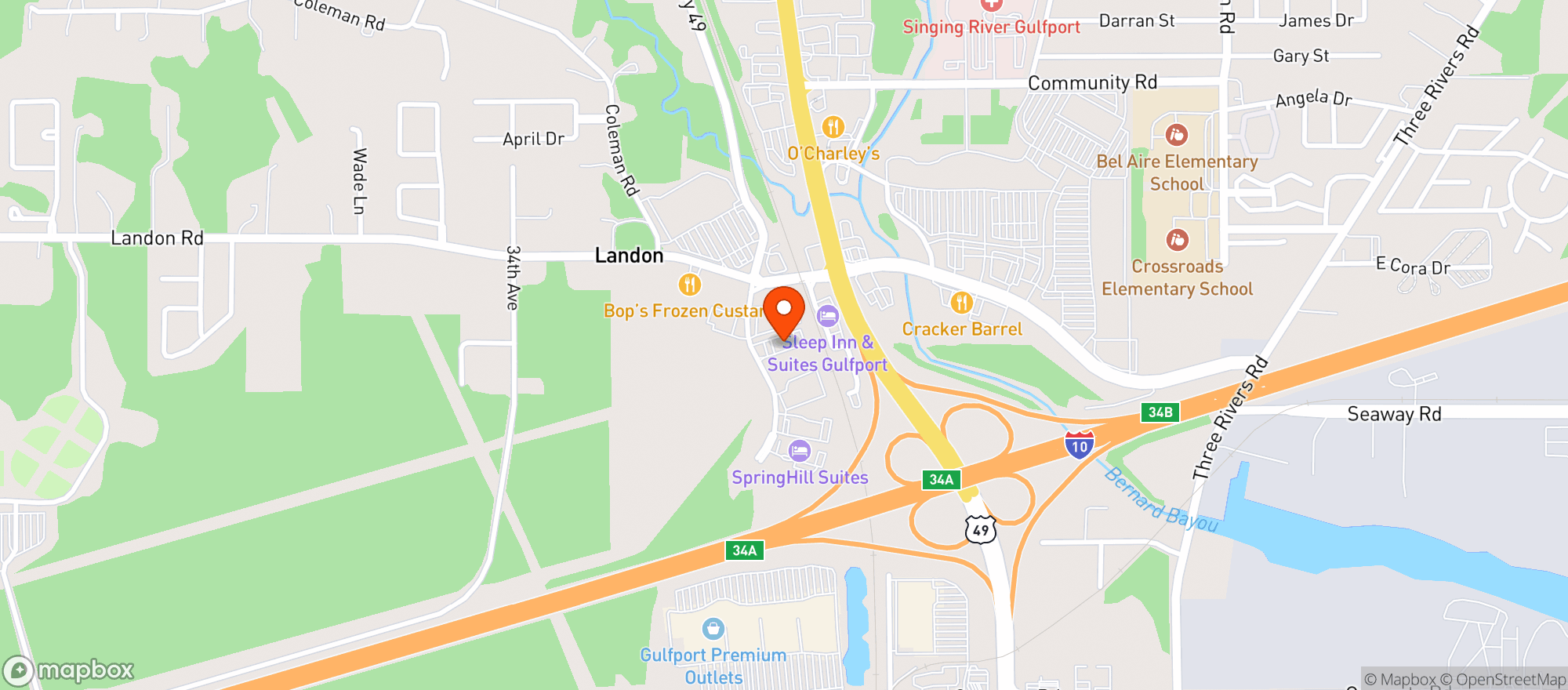 Map showing Buffalo Wild Wings Gril #3788