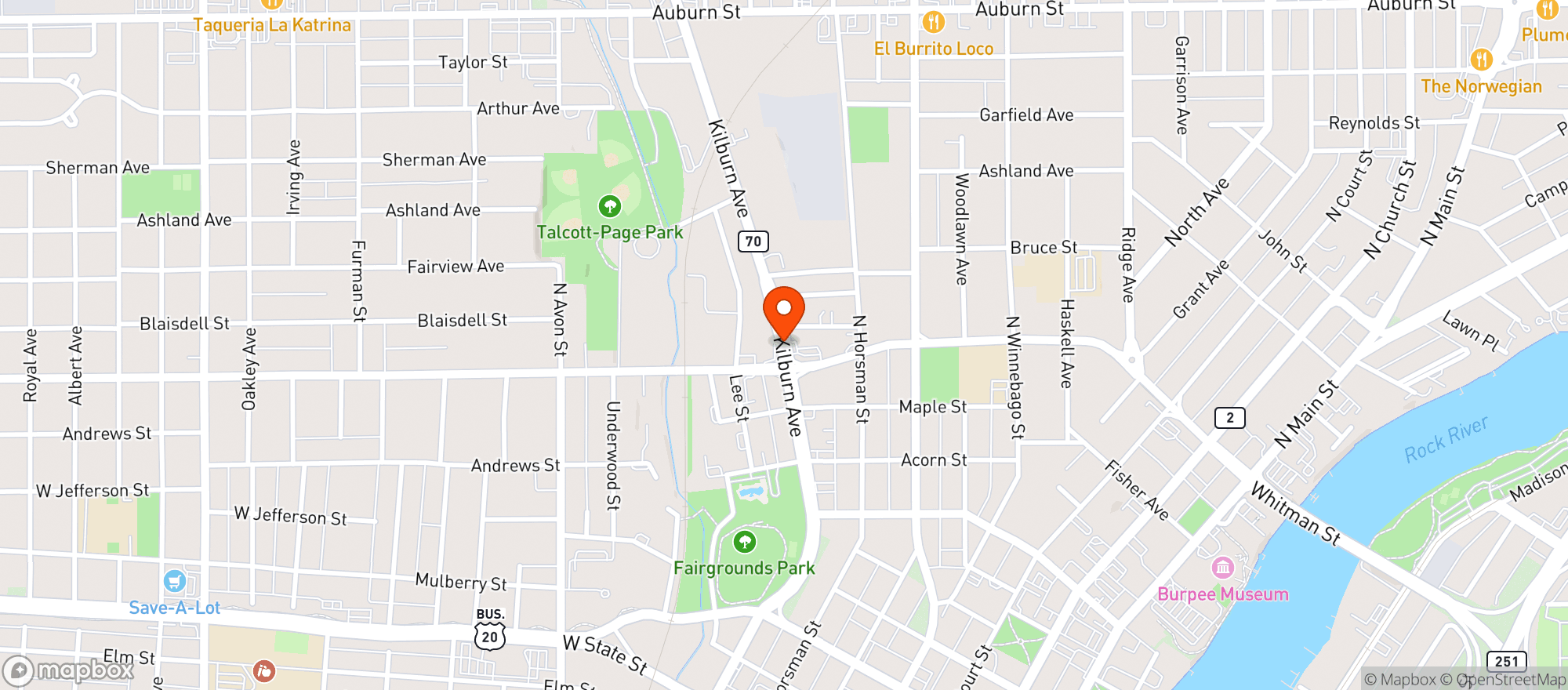 Map showing Shell