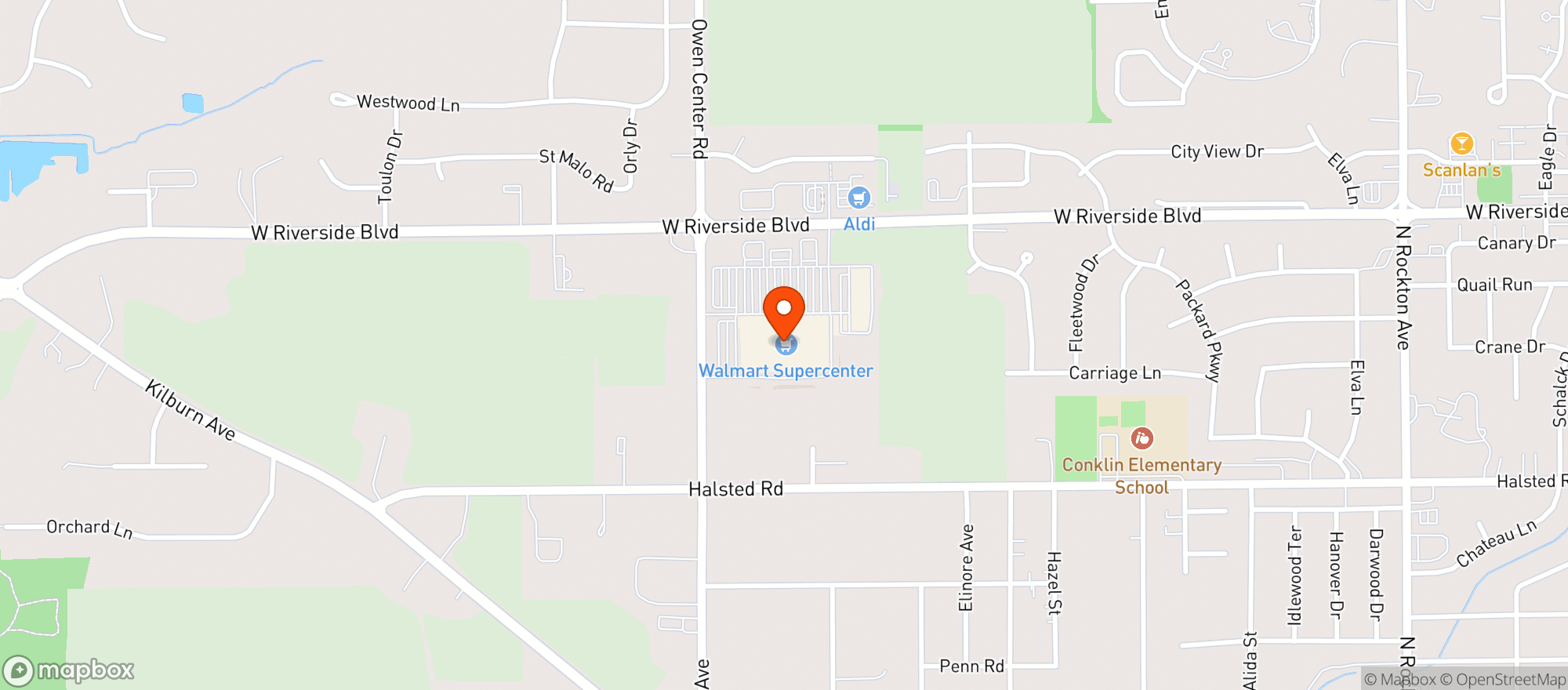 Map showing Walmart Supercenter