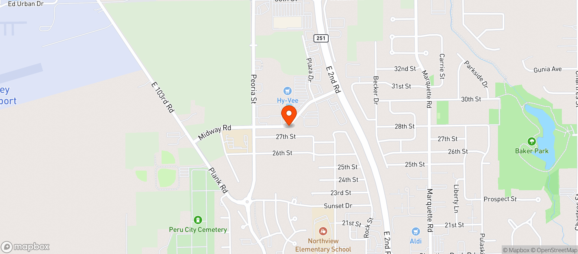 Map showing Hy-Vee Peru