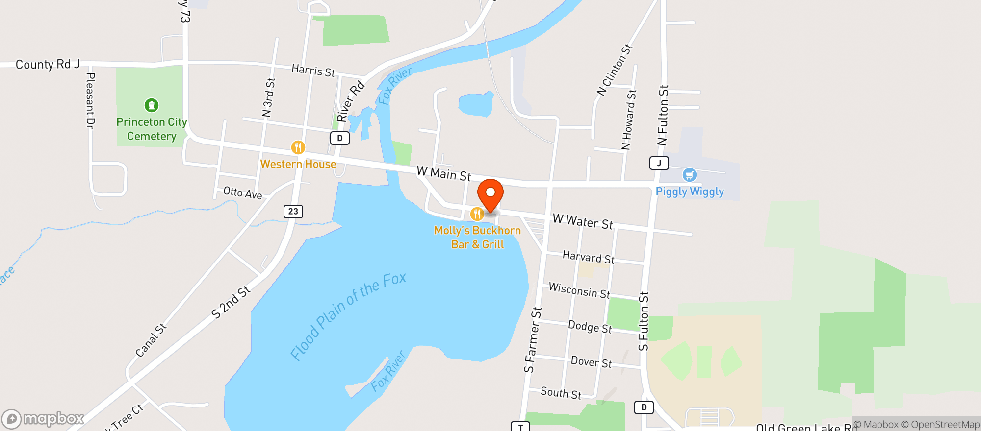 Map showing Horseradish Kitchen & Market
