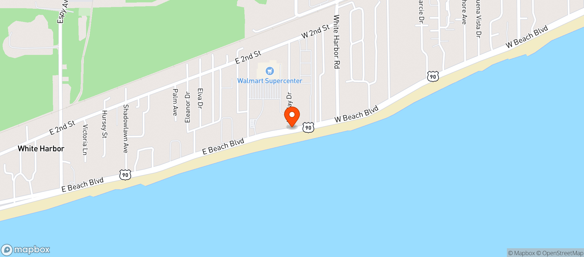 Map showing Walmart Supercenter