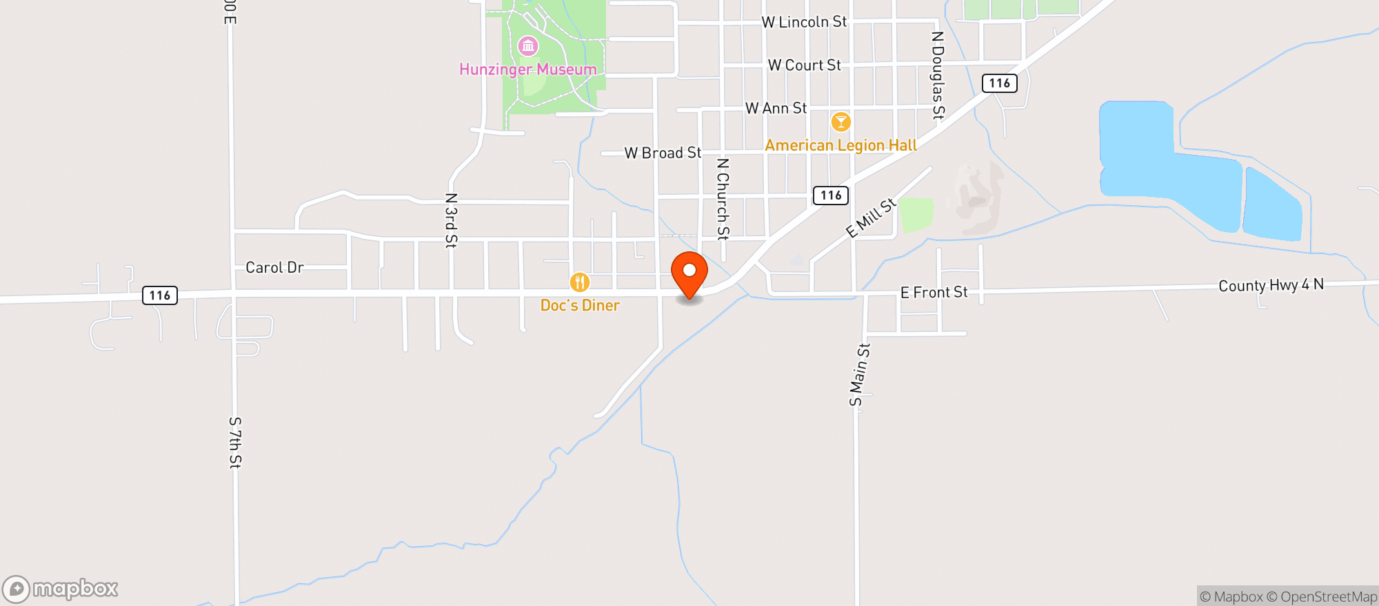 Map showing Caseys #2360