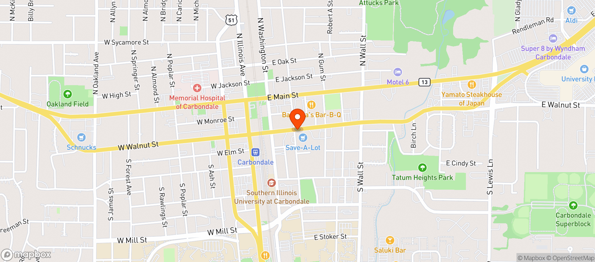 Map showing Circle K #4701592