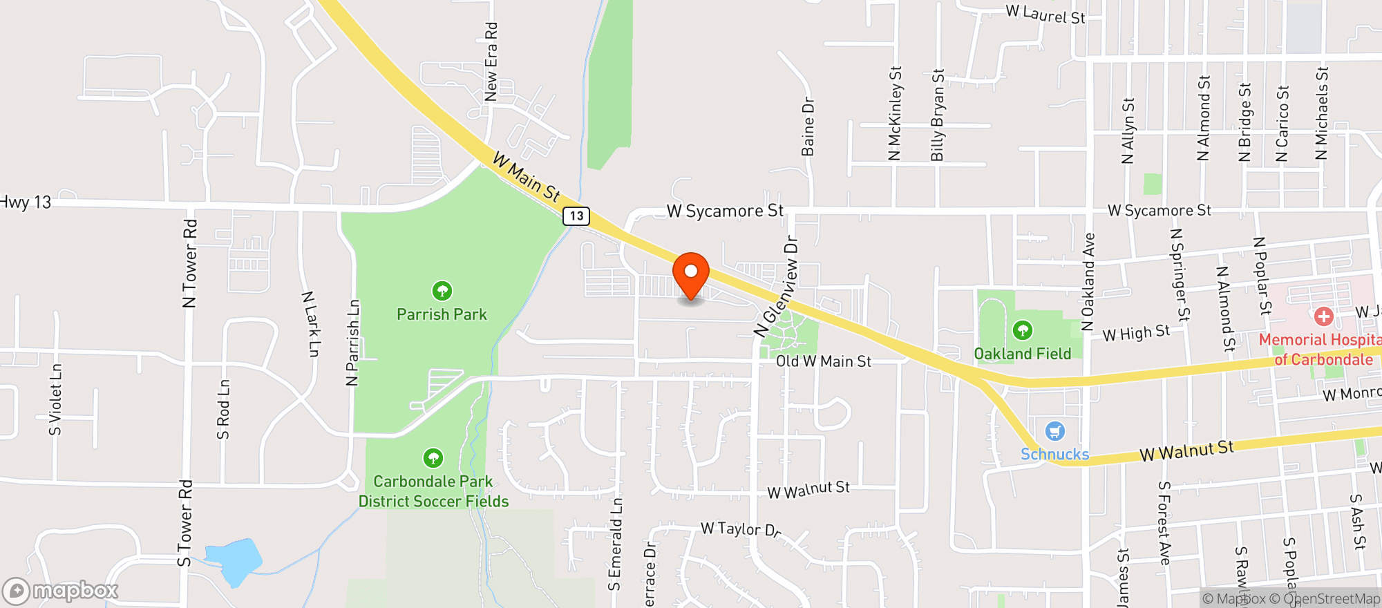 Map showing Neighborhood Coop
