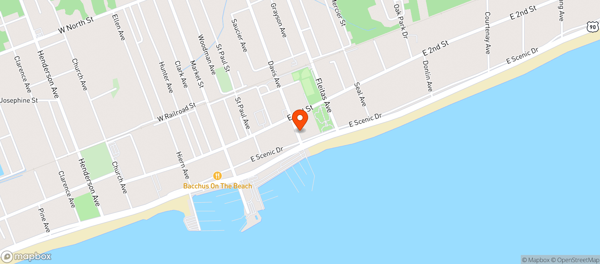 Map showing Davis Drugs