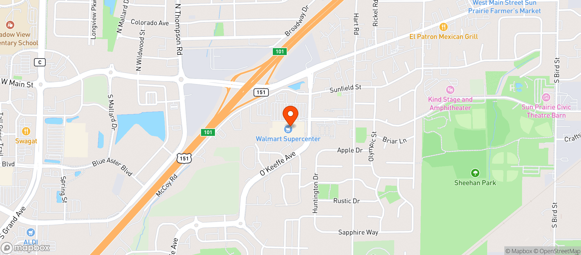 Map showing Walmart Supercenter