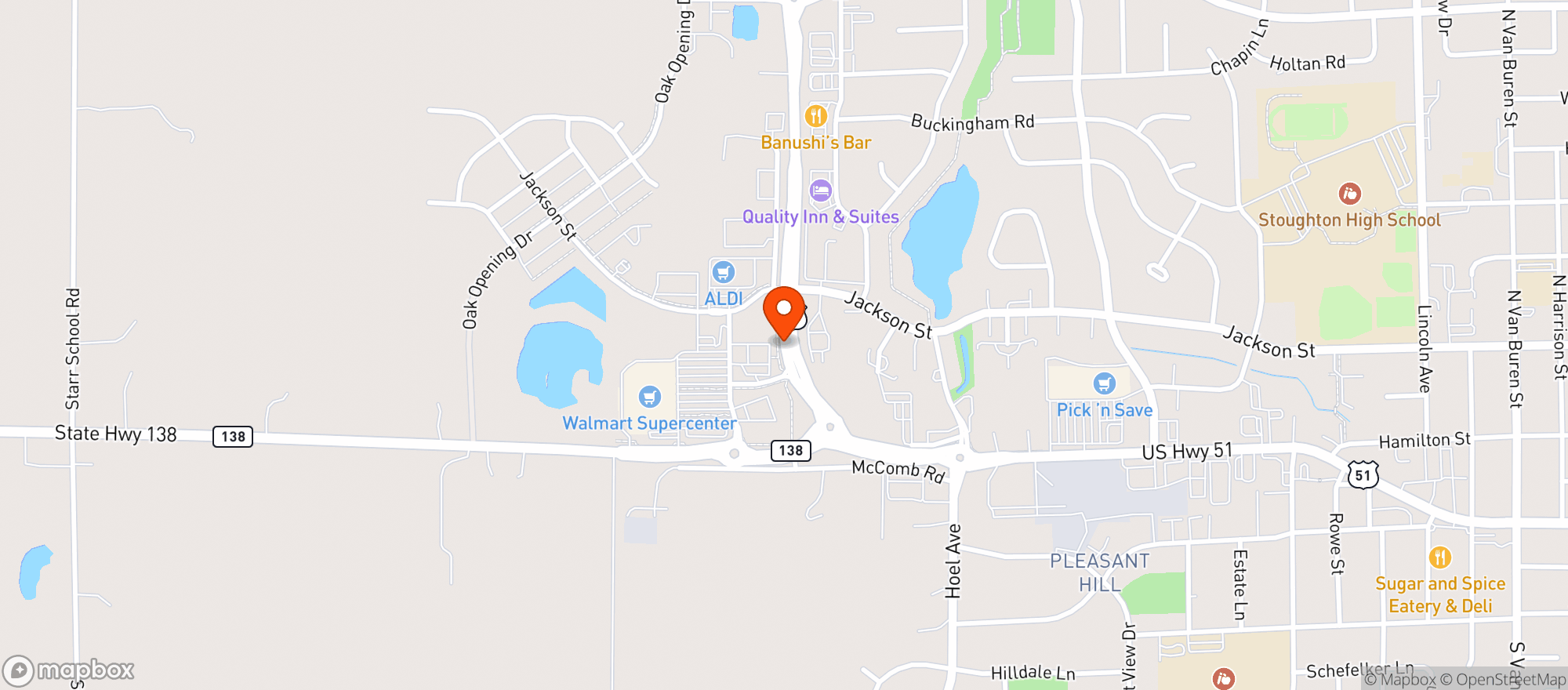 Map showing Kwik Trip