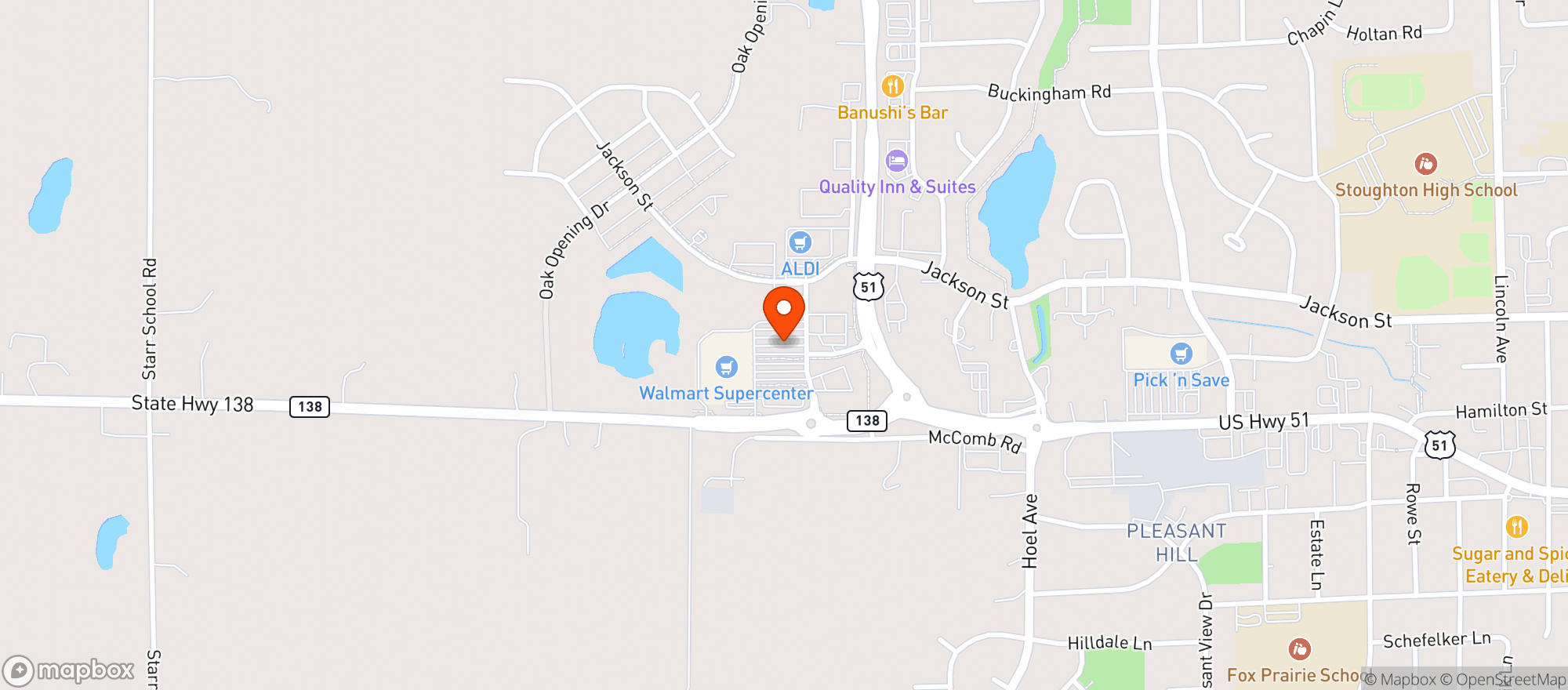 Map showing Walmart Supercenter