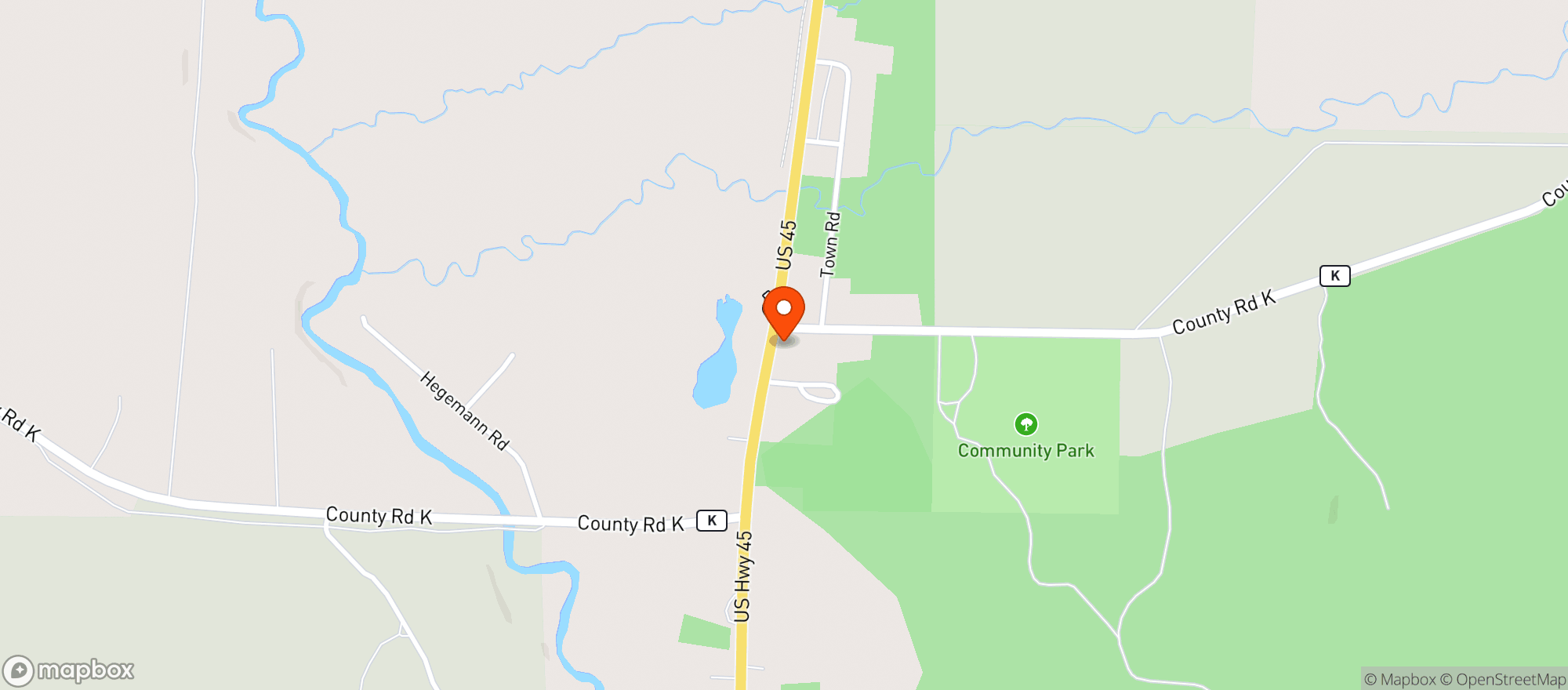 Map showing Greenhills Log Cabin