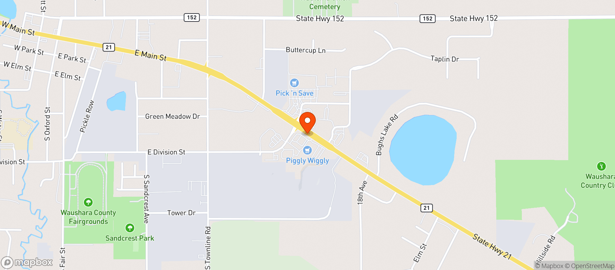 Map showing KWIK TRIP