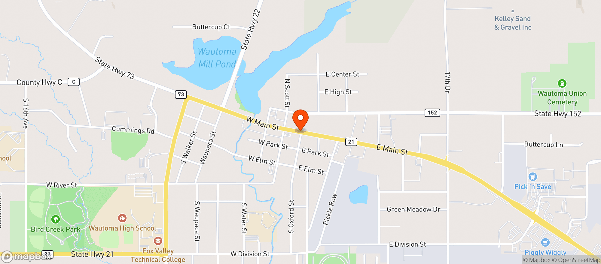 Map showing Antique Liquor & Video