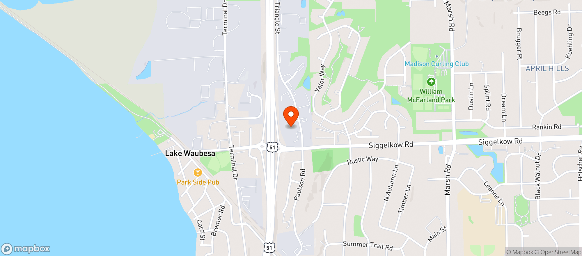Map showing Left Bank Wine Co