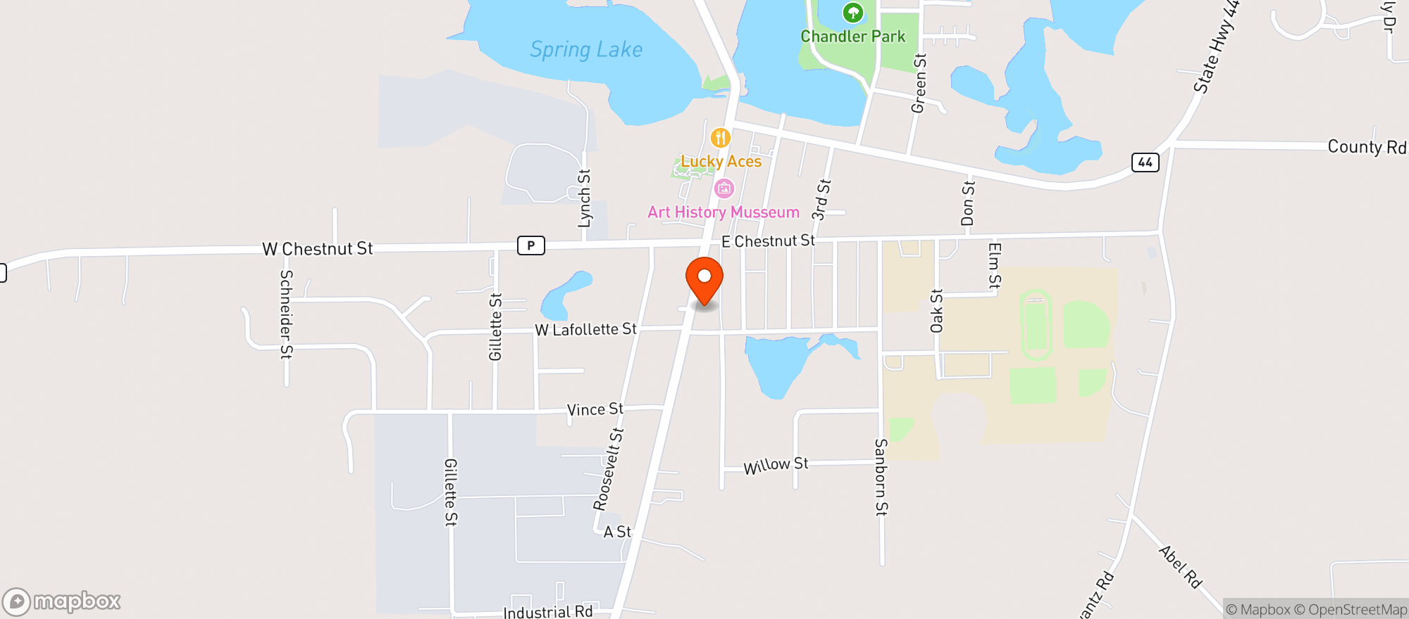 Map showing Kwik Trip #314 - Pardeeville