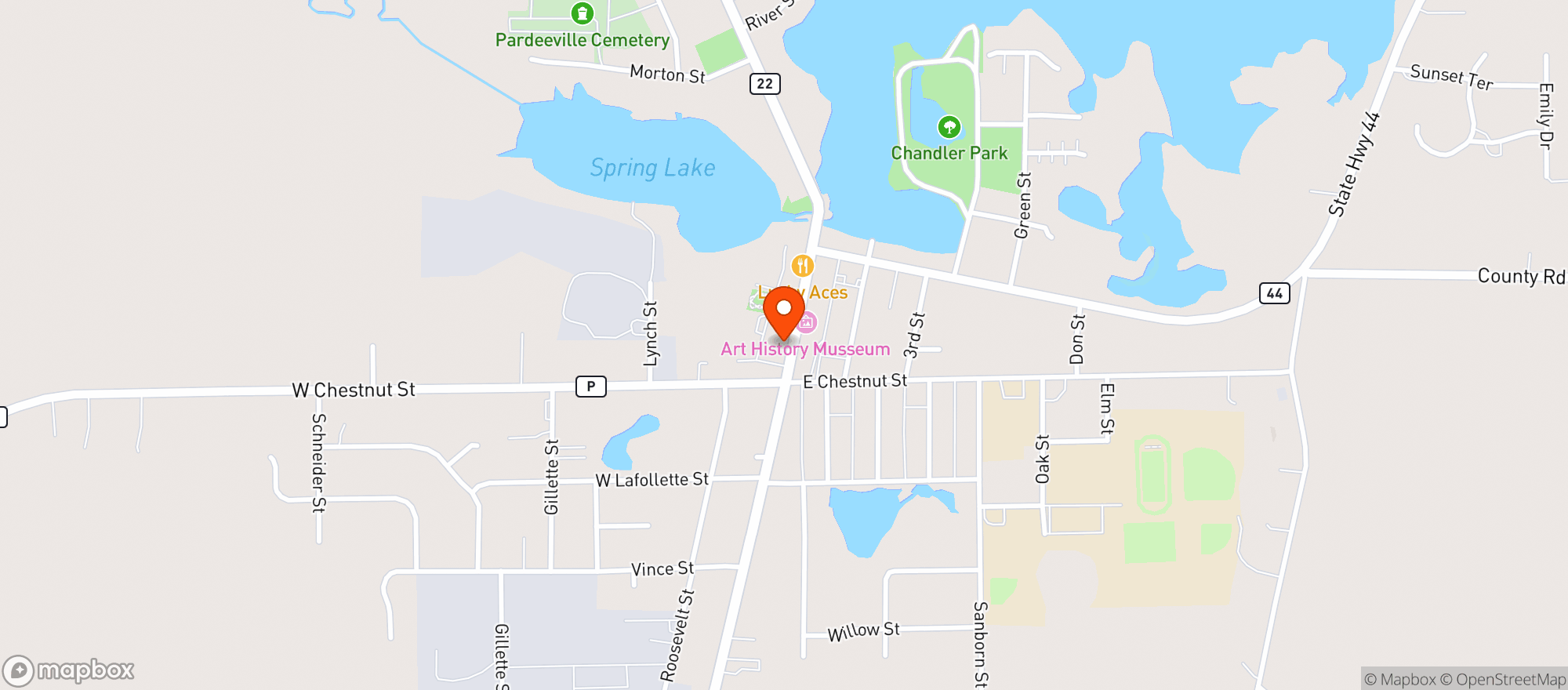 Map showing Thee Upper Crust Pizzeria
