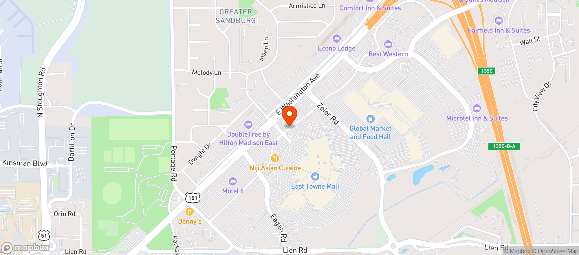 Map showing Red Lobster