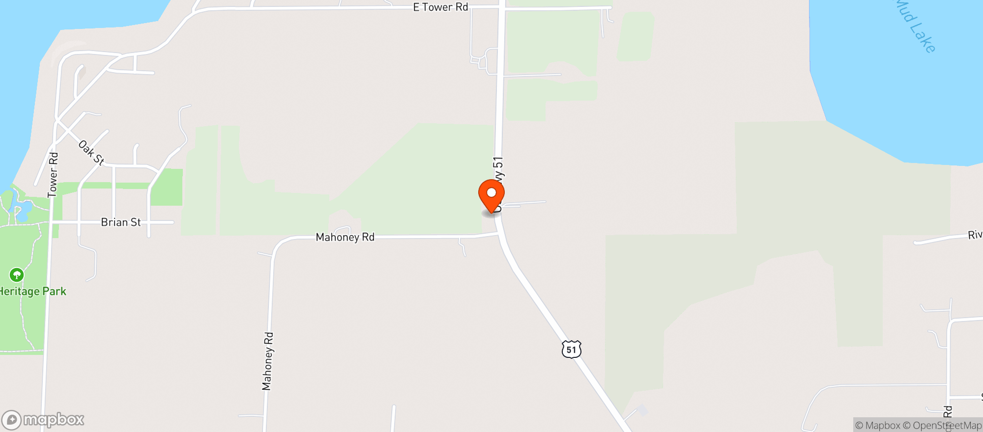 Map showing Squirrel's Nest