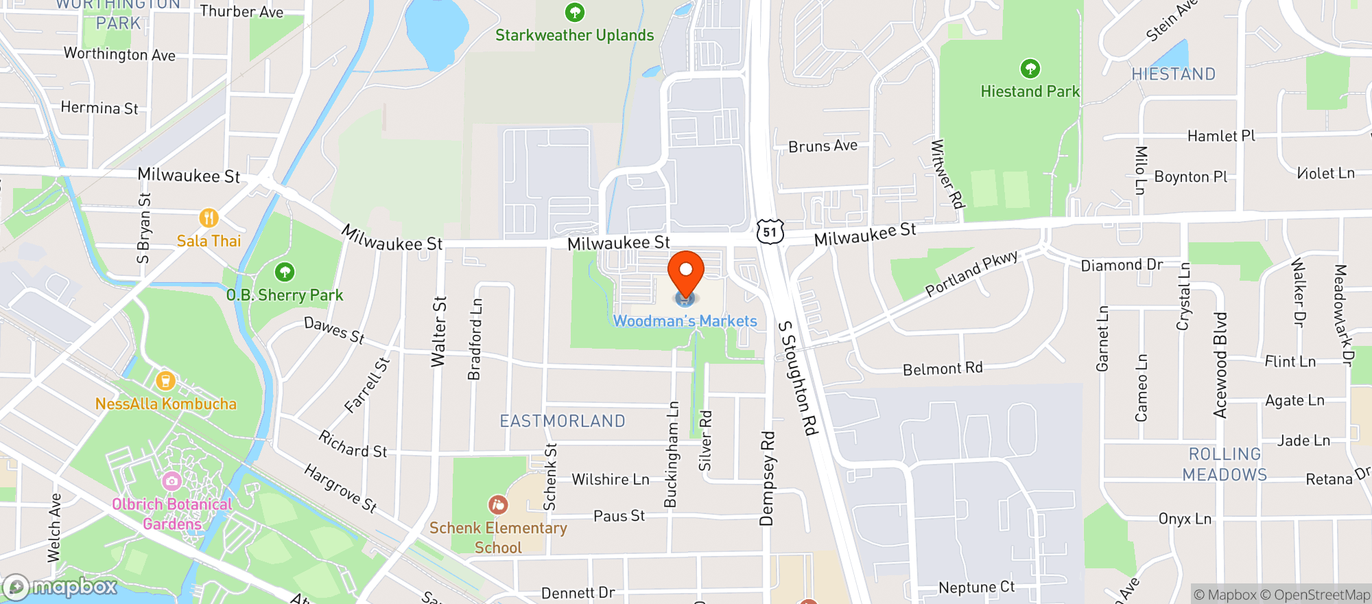 Map showing Woodman S #16 (Liquor)