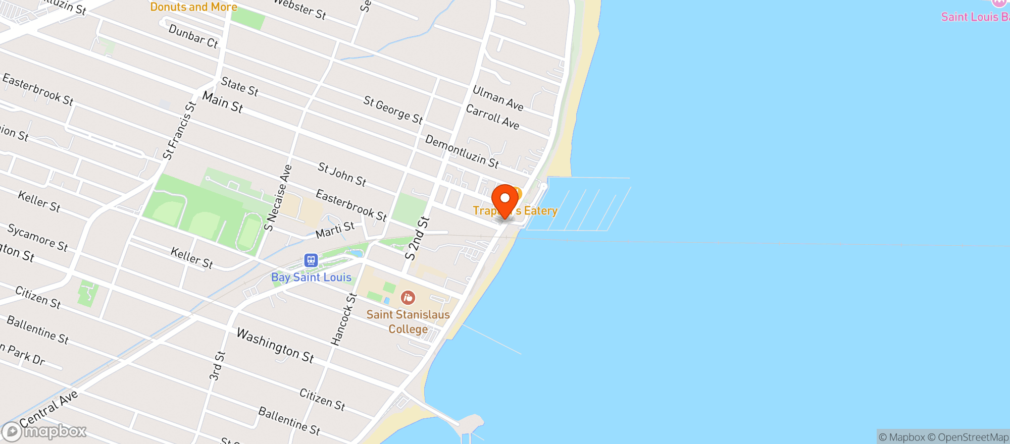 Map showing Tripletails Bar & Grill