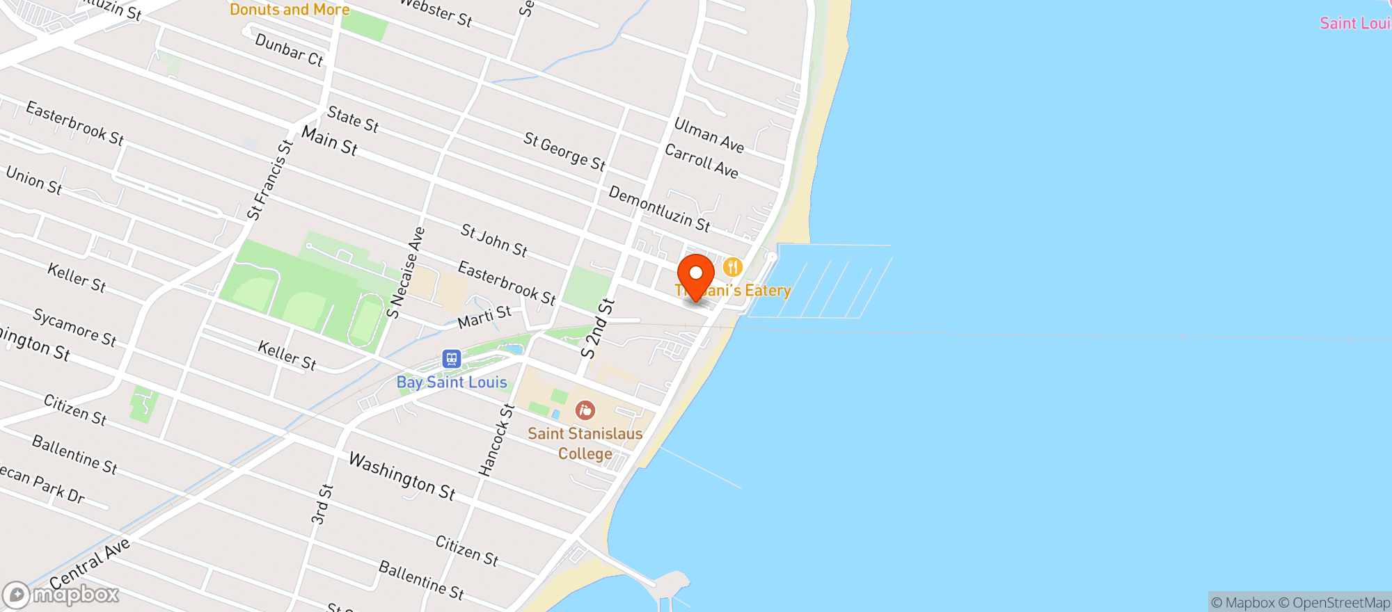 Map showing Anthonys Ristorante