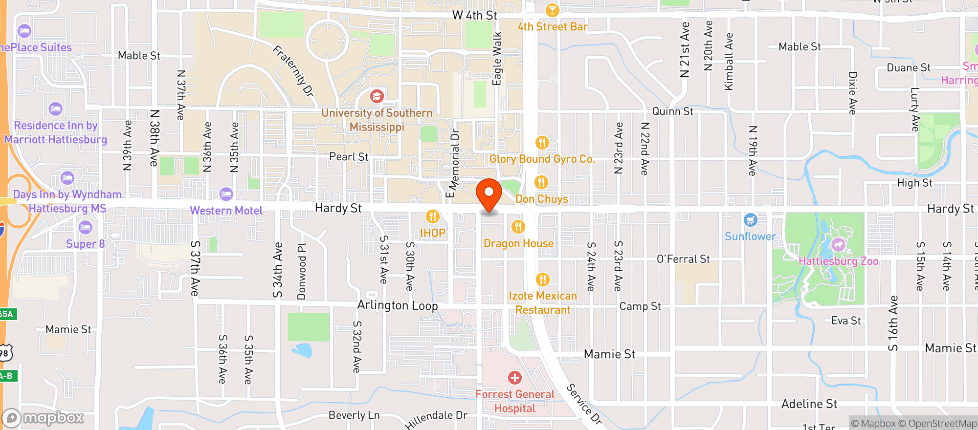 Map showing Ra Shop