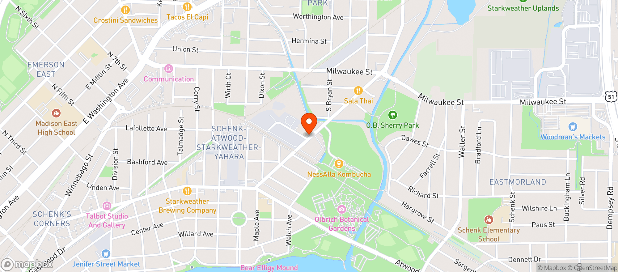 Map showing Community Wellness Shop