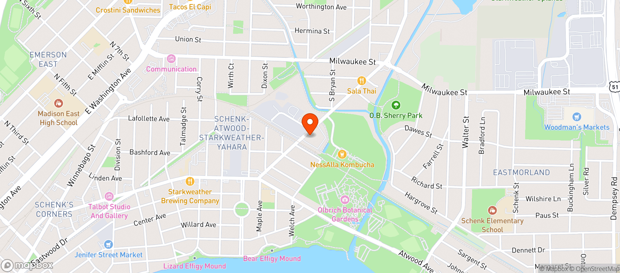 Map showing Blind Shot Social Club