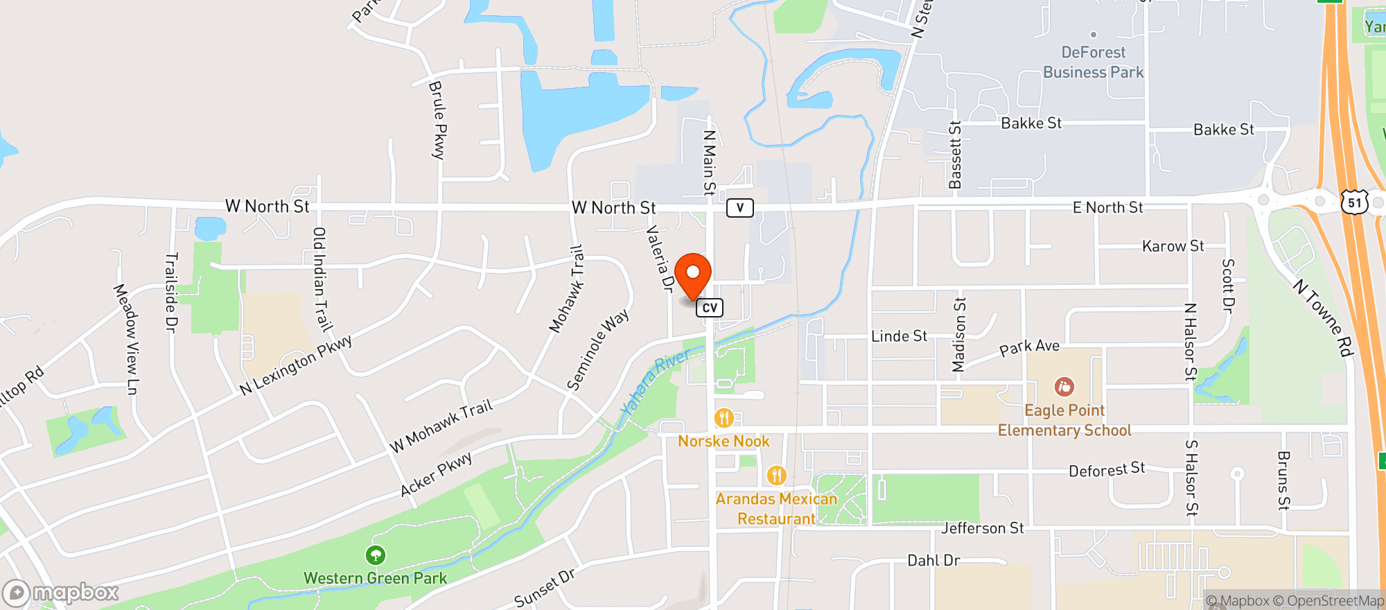 Map showing Alpine Liquors
